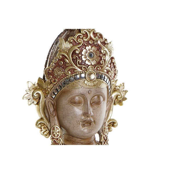 Statua Decorativa DKD Home Decor Dorato Metallo Marrone Buda Resina (15 x 7 x 38 cm) - zannishop