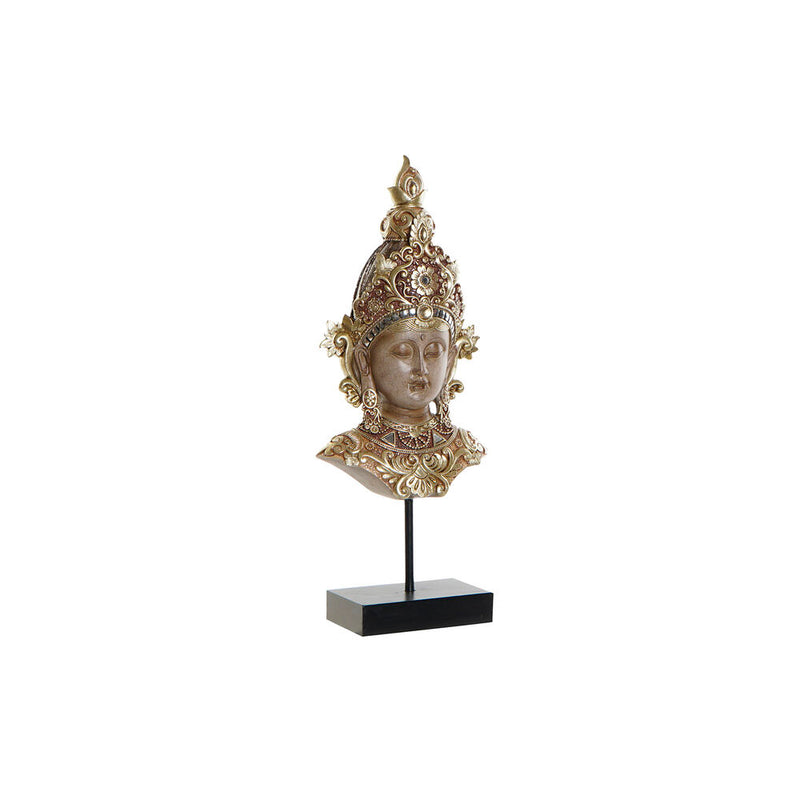 Statua Decorativa DKD Home Decor Dorato Metallo Marrone Buda Resina (15 x 7 x 38 cm) - zannishop