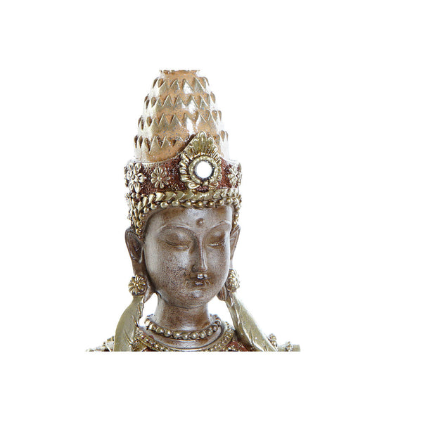 Statua Decorativa DKD Home Decor Dorato Marrone Buda Resina (13 x 7 x 27 cm) - zannishop