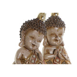 Statua Decorativa DKD Home Decor Dorato Marrone Buda Resina (11 x 10 x 20 cm) (2 pcs) - zannishop