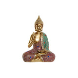 Statua Decorativa DKD Home Decor Dorato Buda Resina (17 x 7 x 23 cm) - zannishop