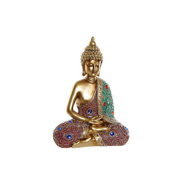 Statua Decorativa DKD Home Decor Dorato Buda Resina (20 x 10 x 28 cm) - zannishop