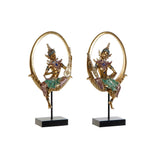 Decorative Figure DKD Home Decor Golden Metal Buddha Resin (20 x 8 x 38.5 cm) (2 pcs) - zannishop