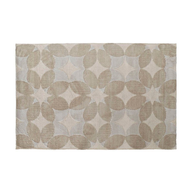 Tappeto DKD Home Decor Beige Poliestere Cotone Cerchi (120 x 180 x 0.9 cm) - zannishop