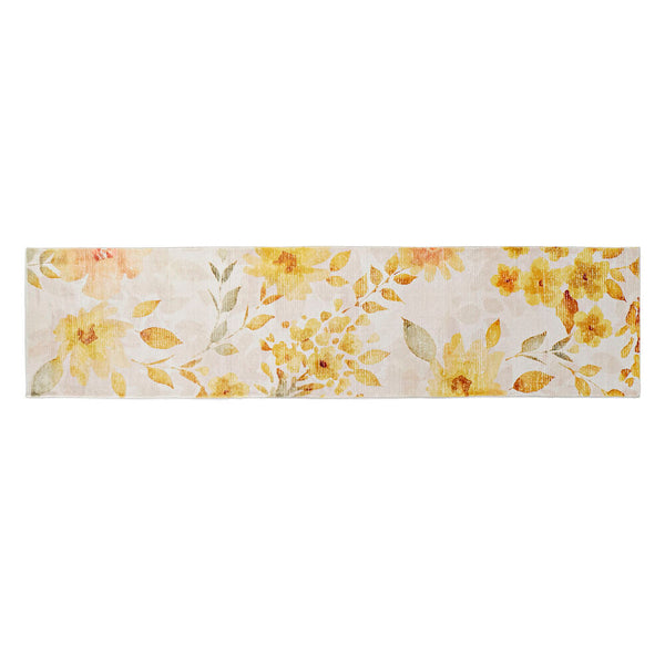 Tappeto DKD Home Decor Giallo Bianco Poliestere Cotone (60 x 240 x 0.5 cm) - zannishop