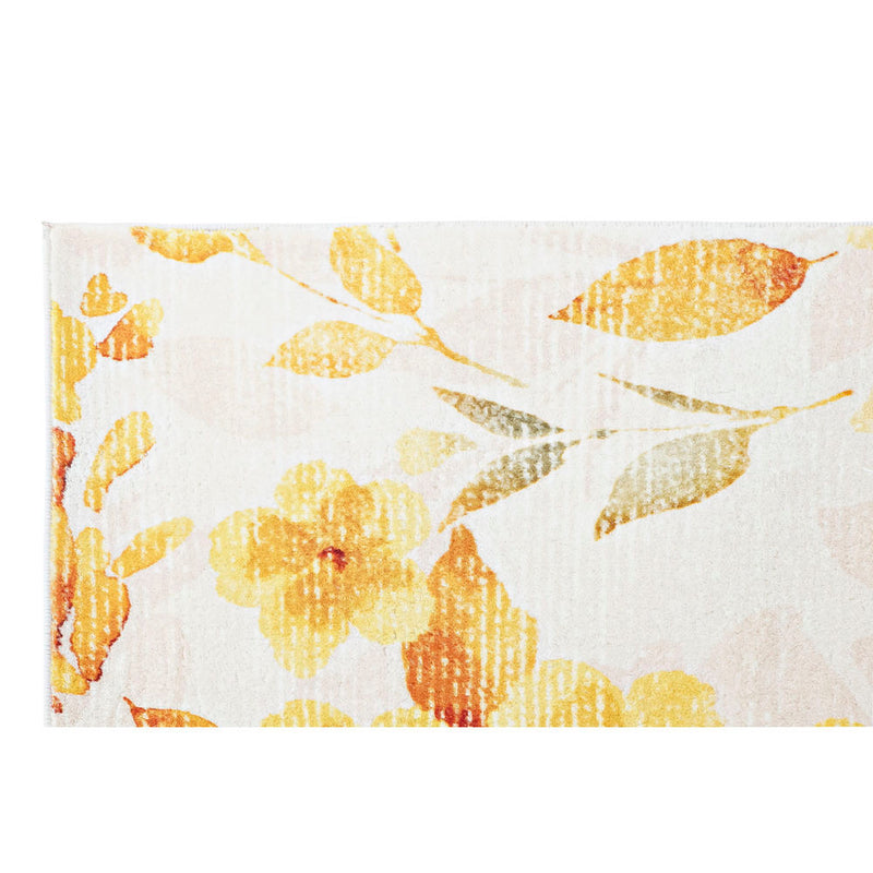 Tappeto DKD Home Decor Giallo Bianco Poliestere Cotone Fiori (200 x 290 x 0.5 cm) - zannishop