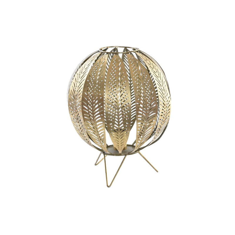 Lampada da tavolo DKD Home Decor Frunze Dorato Metallo (34 x 34 x 39 cm) - zannishop