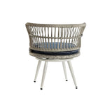 Set Tavolo con 2 Sedie DKD Home Decor Cristallo Azzurro rattan sintetico Acciaio Bianco (65 x 65 x 68 cm)