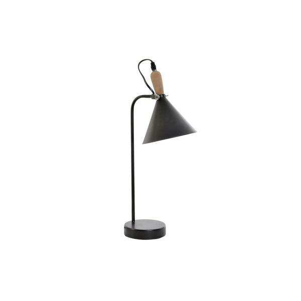 Lampada da tavolo DKD Home Decor Nero Metallo Legno 40W 220 V Legno MDF (16 x 24 x 46 cm) - zannishop