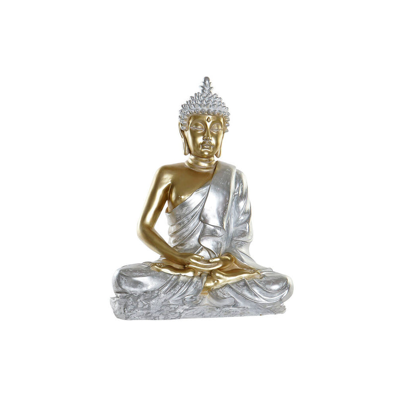 Statua Decorativa DKD Home Decor Dorato Buda Bianco Resina (50 x 32 x 65 cm) - zannishop