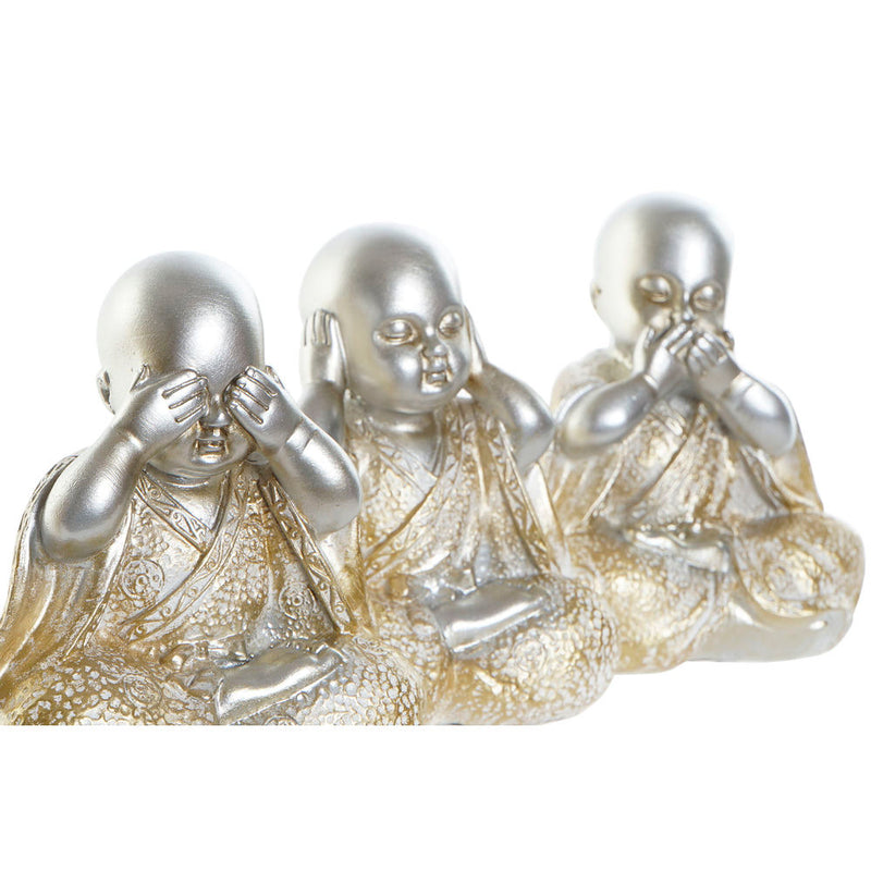 Statua Decorativa DKD Home Decor Argentato Dorato Resina Frate (10.5 x 6 x 12 cm) (6 pcs) - zannishop