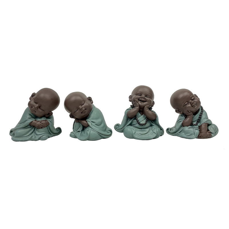 Statua Decorativa DKD Home Decor Resina Frate (8.5 x 6 x 8.5 cm) (4 pcs) - zannishop