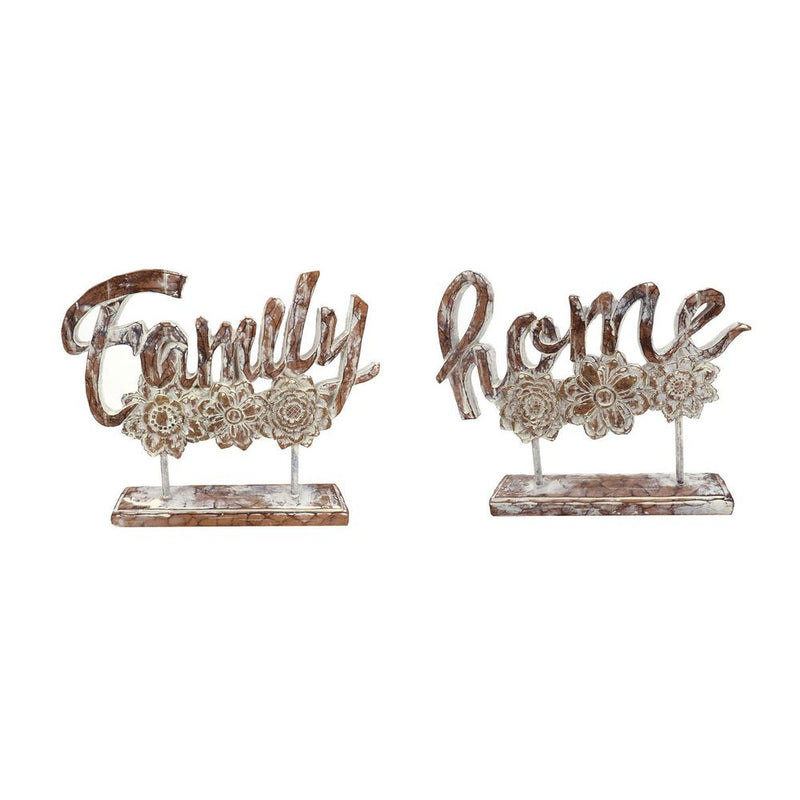 Statua Decorativa DKD Home Decor Metallo Resina (2 pcs) (25.5 x 5 x 21.5 cm) - zannishop