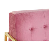 DKD Home Decor Sofa Golden Pink Polyester Metall (128 x 70 x 76 cm)