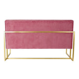 DKD Home Decor Sofa Golden Pink Polyester Metall (128 x 70 x 76 cm)