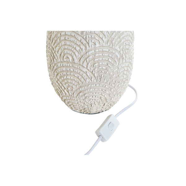 Lampada da tavolo DKD Home Decor Bianco Beige Poliestere Resina (2 pcs) (35 x 35 x 64 cm) - zannishop