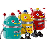 DKD Home Decor Route Robot de resina roja (3 PC)