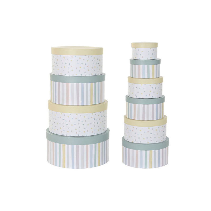 Scatola Decorativa DKD Home Decor Rotundă Cartone (37.5 x 37.5 x 18 cm) (10 pcs) - zannishop