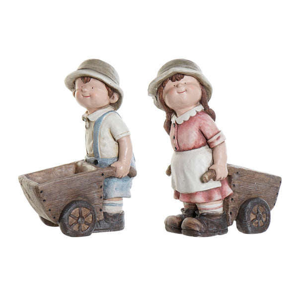 Statua Decorativa DKD Home Decor Fibră de Sticlă Bimbo (30 x 18 x 42 cm) (34 x 18 x 42 cm) (2 pcs) - zannishop