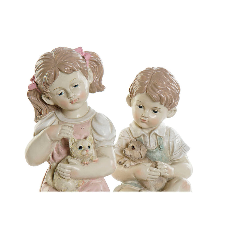 Statua Decorativa DKD Home Decor Resina Bimbo (14.5 x 16 x 26 cm) (2 pcs) - zannishop