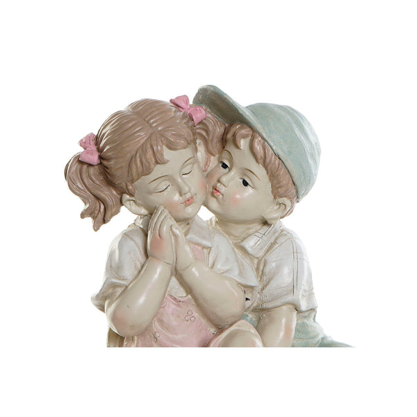 Statua Decorativa DKD Home Decor Azzurro Rosa Resina Bambini (27 x 17.5 x 34.5 cm) - zannishop