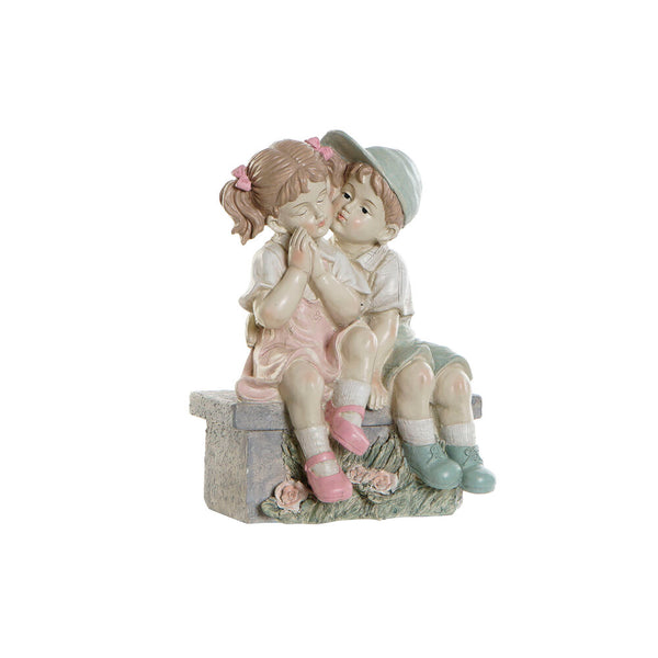 Statua Decorativa DKD Home Decor Azzurro Rosa Resina Bambini (27 x 17.5 x 34.5 cm) - zannishop