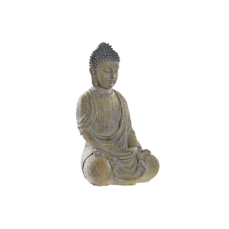 Statua Decorativa DKD Home Decor Buda Resina Grigio chiaro (10 x 8 x 16 cm) - zannishop