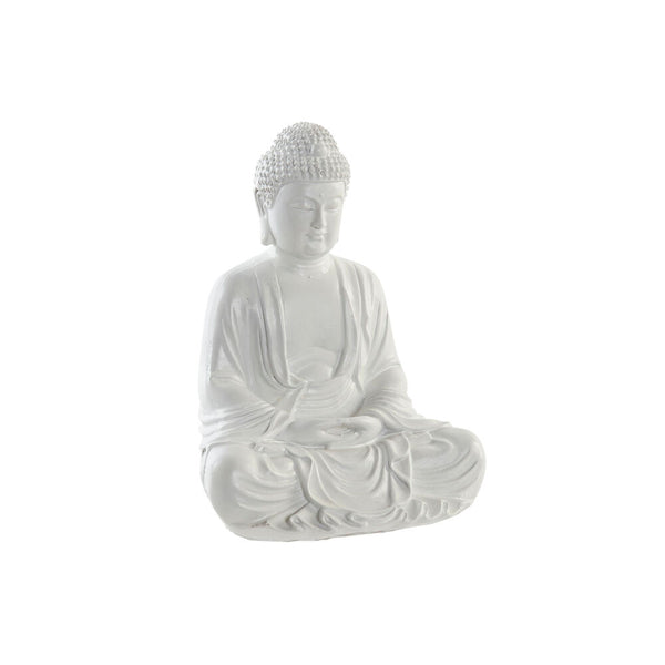 Statua Decorativa DKD Home Decor Buda Bianco Resina (19 x 17 x 25 cm) - zannishop