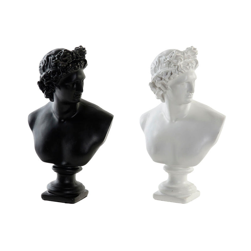 Statua Decorativa DKD Home Decor Nero Bianco Resina (18 x 14.5 x 30.5 cm) (2 pcs) - zannishop