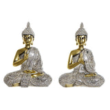 Statua Decorativa DKD Home Decor Grigio Dorato Buda Resina (21 x 11.5 x 28 cm) (2 pcs) - zannishop