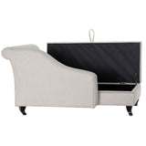 Chaise Longue DKD Home Decor Sofa Hellgraues Metallholzpolyester (165,5 x 69 x 83 cm)