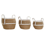 DKD Home Decor Natural Fiber Cestini Set (34 x 34 x 29 cm) (3 PC)