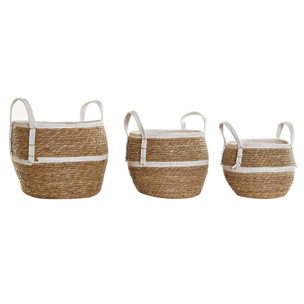 DKD Home Decor Natural Faser Cestini Set (34 x 34 x 29 cm) (3 PCs)