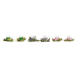 Set di Candele DKD Home Decor Peonia Rosa Lilla Verde Narciso Cera (19 x 9 x 7 cm) (2 Unità) (3 Unità)