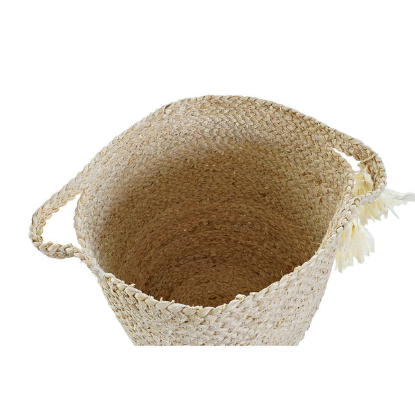 Cesta DKD Home Decor Fibra Boho (29 x 29 x 33 cm)