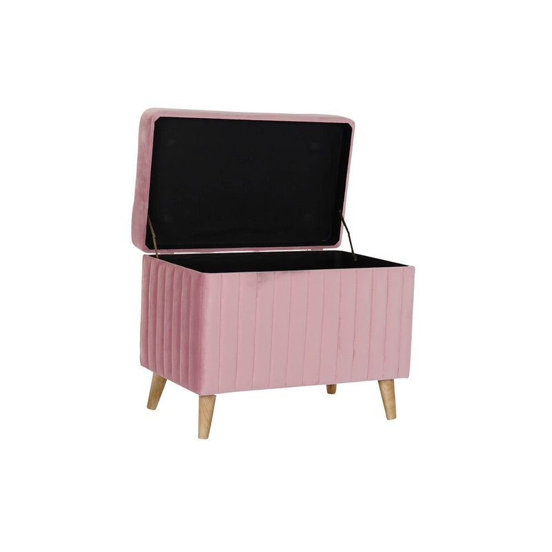 DKD Home Decor Bench Pink (68 x 42 x 55,5 cm) (61 x 36 x 48,5 cm) (2 Stcs)