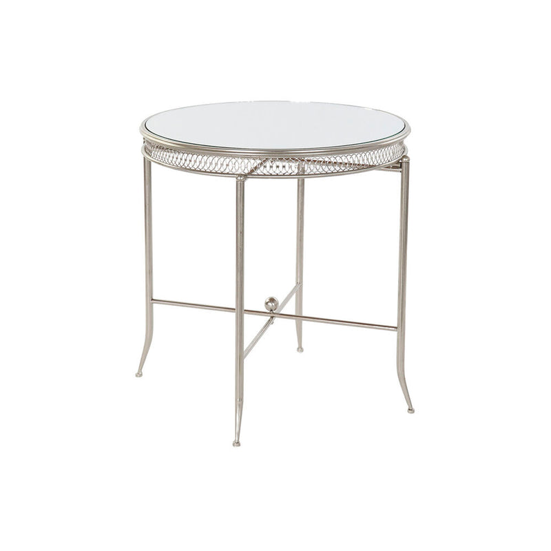 Zusätzlicher Tisch DKD Home Decor Silver Metal Spiegel (56 x 56 x 56 cm)