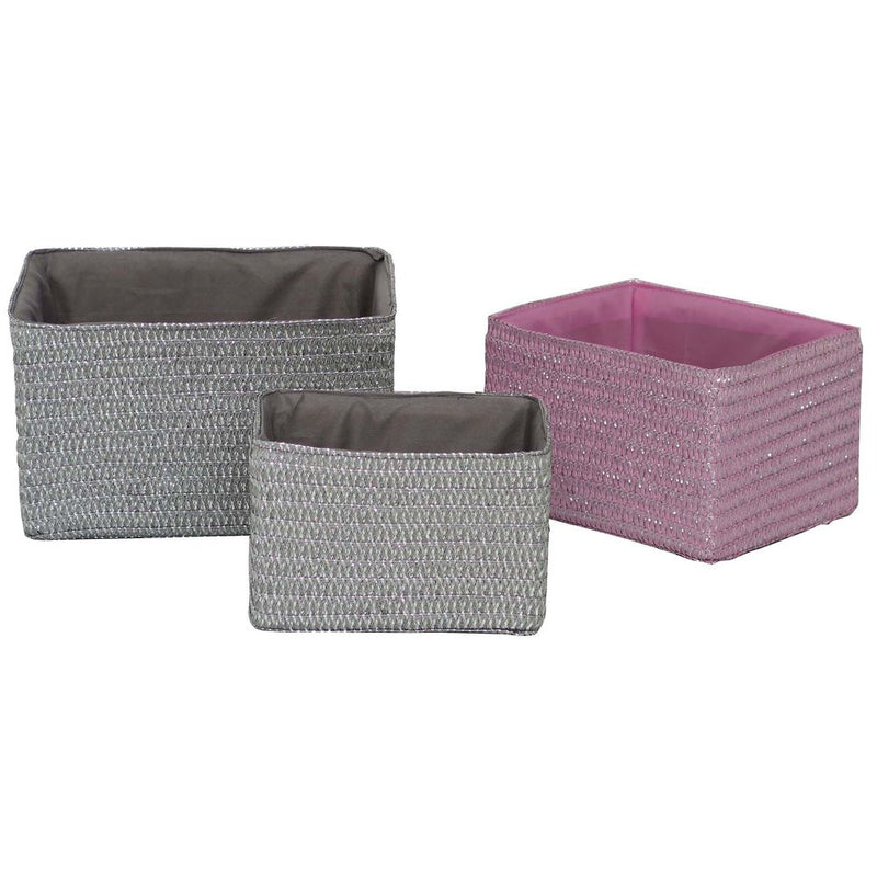 Korb-Set DKD Home Decor PP (29 x 23 x 19 cm) (3 pcs)