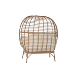 Poltrona da giardino DKD Home Decor Marrone Poliestere rattan sintetico Acciaio Bianco (130 x 68 x 150 cm)