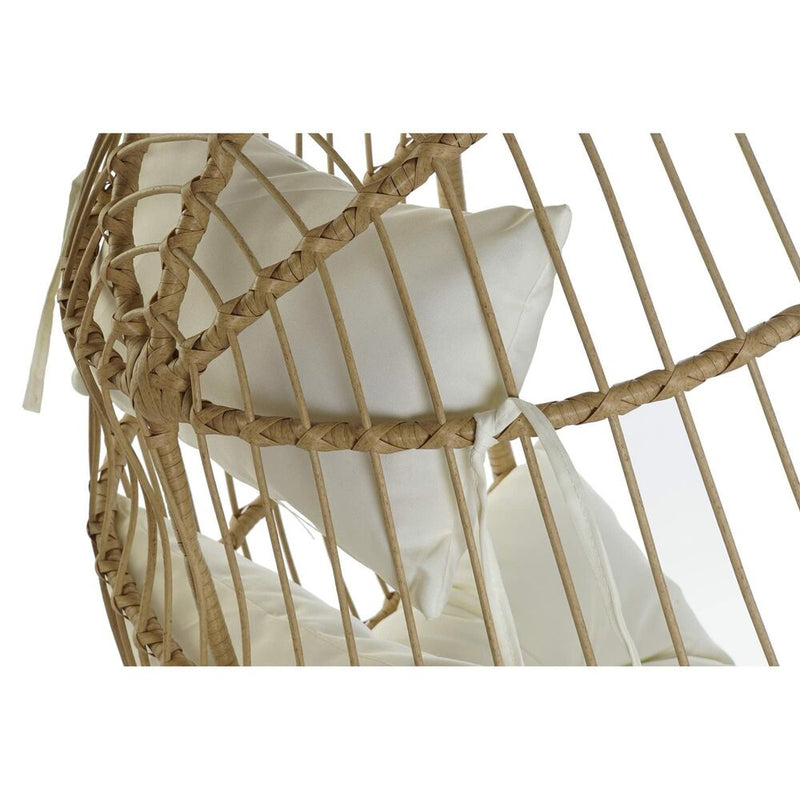 Poltrona da giardino DKD Home Decor Nero Marrone Poliestere rattan sintetico Acciaio Bianco (94 x 100 x 196 cm)