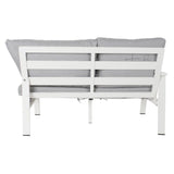 Divano da Giardino DKD Home Decor Grigio Cristallo Poliestere Alluminio (212 x 212 x 86 cm)