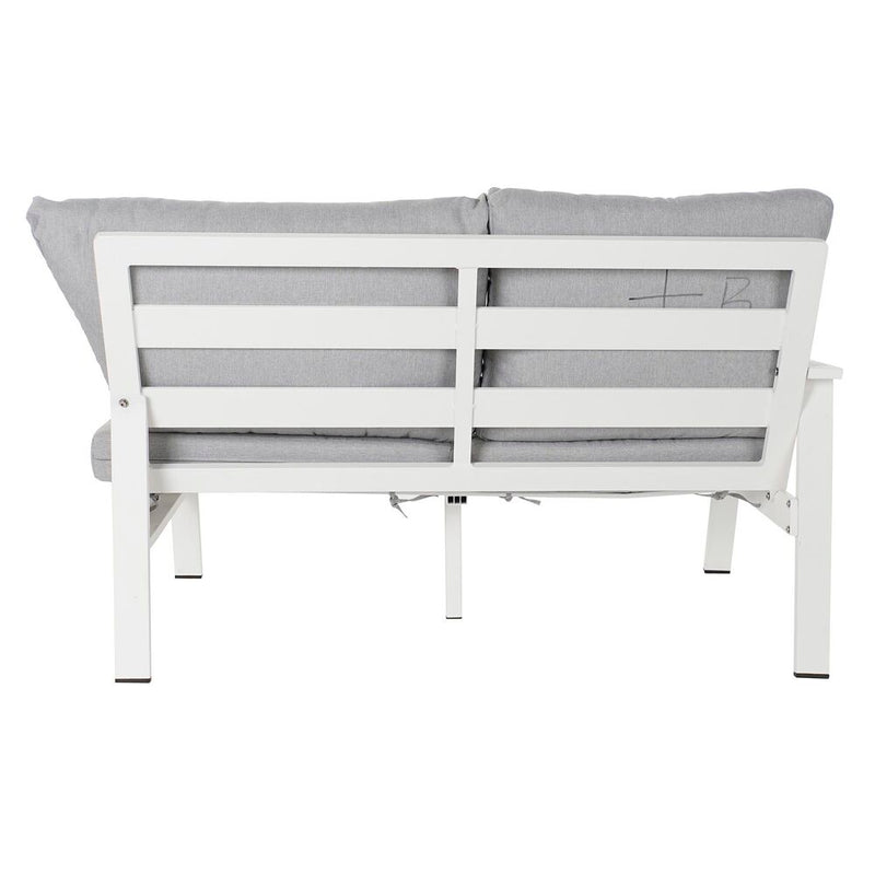 Divano da Giardino DKD Home Decor Grigio Cristallo Poliestere Alluminio (212 x 212 x 86 cm)