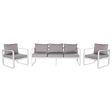 Divano da Giardino DKD Home Decor Grigio Poliestere Alluminio (184 x 72 x 78 cm)