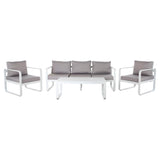 Divano da Giardino DKD Home Decor Grigio Poliestere Alluminio (184 x 72 x 78 cm)