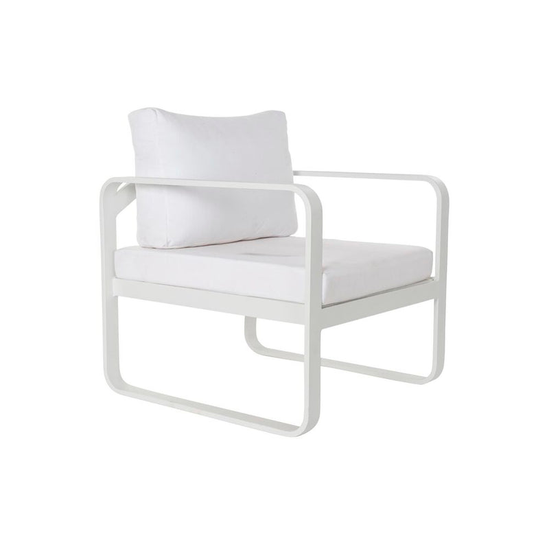 Divano da Giardino DKD Home Decor Bianco Poliestere Alluminio (184 x 72 x 78 cm)