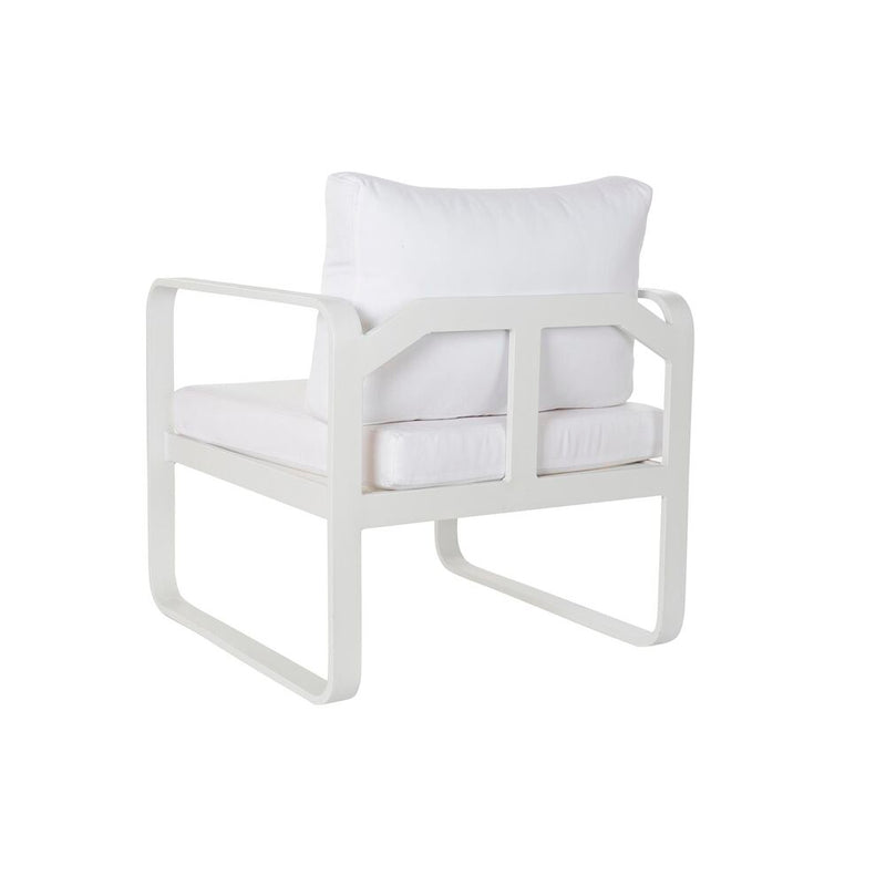 Divano da Giardino DKD Home Decor Bianco Poliestere Alluminio (184 x 72 x 78 cm)