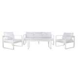 Divano da Giardino DKD Home Decor Bianco Poliestere Alluminio (184 x 72 x 78 cm)