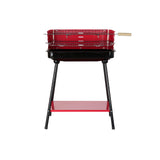 Barbacoa de Carbón con Patas DKD Home Decor Rojo Acero (53 x 37 x 80 cm)