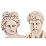 Figura Decorativa para Jardín DKD Home Decor Blanco Griego Busto Magnesio (2 Unidades) (26 x 16 x 36 cm)