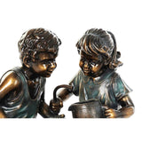 Fontana da giardino DKD Home Decor Bronce Resina Bambini (57 cm)